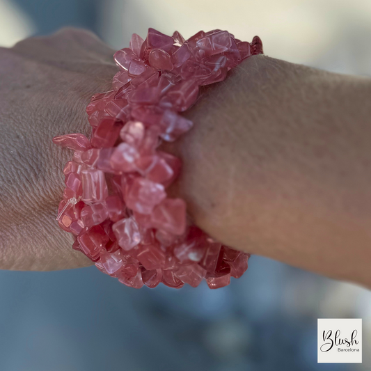 Bracelet Santorini - Quartz Cerise