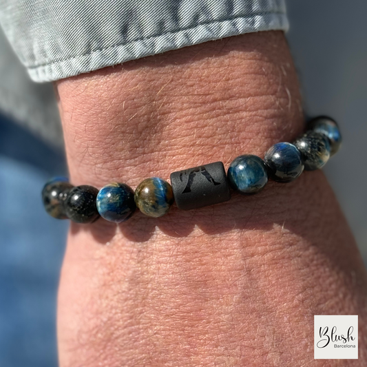 Pulsera del zodiaco: Pietersita y Ónix