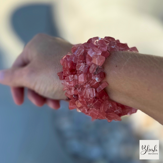 Bracelet Santorini - Quartz Cerise