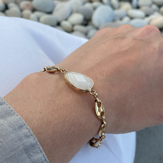 Bracelet Milano - Jade Blanc