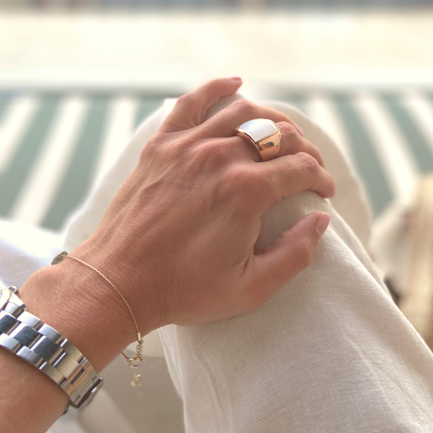 Rio Ring - Cream Opal